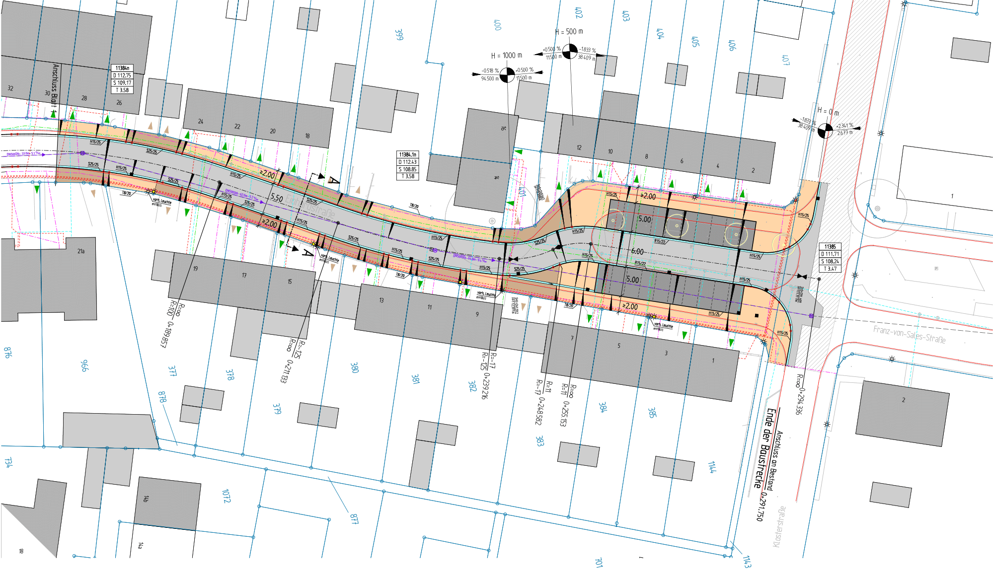 Übach Palenberg Erneuerung der Einhardstraße - Lageplan